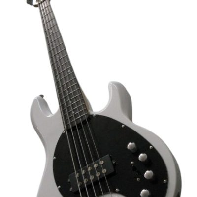 Custom Aether Sting Clifton White 5 String 1 Pickup Bass - Image 5