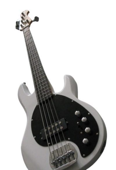 Custom Aether Sting Clifton White 5 String 1 Pickup Bass - Image 5