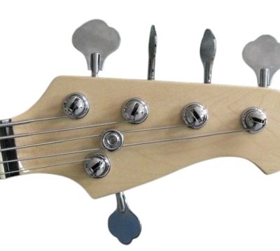 Custom Aether Sting Clifton White 5 String 1 Pickup Bass - Image 6