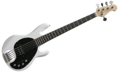 Custom Aether Sting Clifton White 5 String 1 Pickup Bass - Image 7