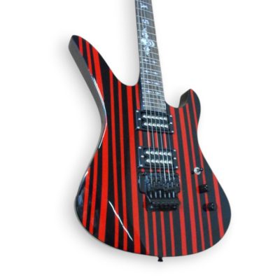 Custom Titan Synyster Gates Black Red Pinstripe Floyd Rose Tremolo Electric Guitar