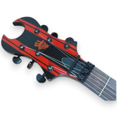 Custom Titan Synyster Gates Black Red Pinstripe Floyd Rose Tremolo Electric Guitar - Image 5