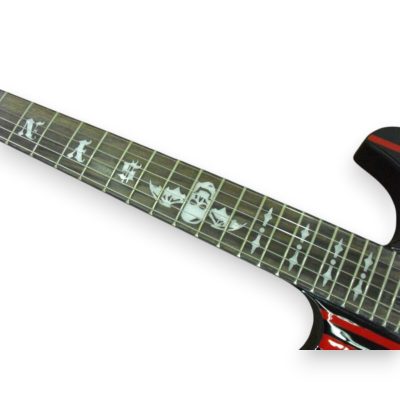 Custom Titan Synyster Gates Black Red Pinstripe Floyd Rose Tremolo Electric Guitar - Image 8