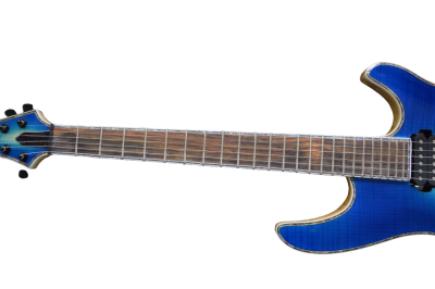 Custom Onyx Regius 6 Jeans Black 3 Tone Blue Burst 6 String Guitar - Image 5