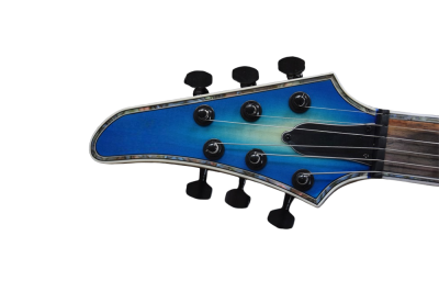 Custom Onyx Regius 6 Jeans Black 3 Tone Blue Burst 6 String Guitar - Image 6