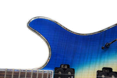 Custom Onyx Regius 6 Jeans Black 3 Tone Blue Burst 6 String Guitar - Image 7