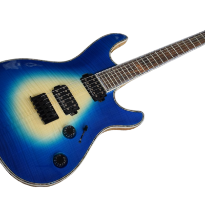 Custom Onyx Regius 6 Jeans Black 3 Tone Blue Burst 6 String Guitar - Image 8