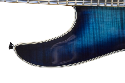 Custom Onyx Regius Black Turquoise Burst 7 String Guitar - Image 5