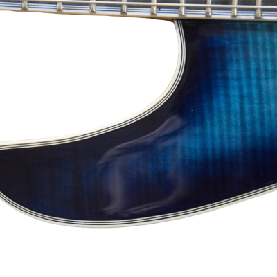 Custom Onyx Regius Black Turquoise Burst 7 String Guitar - Image 5