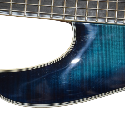 Custom Onyx Regius Black Turquoise Burst 7 String Guitar - Image 11