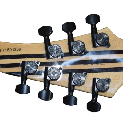 Custom Onyx Regius Black Turquoise Burst 7 String Guitar - Image 12