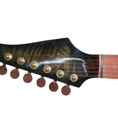Custom Magnitude Waterfall Burl Maple Top Trans Green Guitar - Image 8