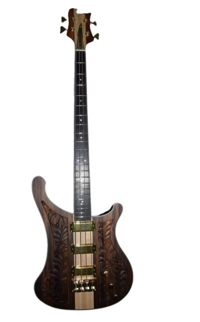 Custom Nova Lemmy Kilmister 4003 Walnut Carved With Oak Leaves 4 String Bass Back Strap - Image 10