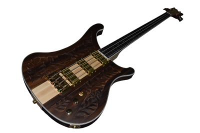 Custom Nova Lemmy Kilmister 4003 Walnut Carved With Oak Leaves 4 String Bass Back Strap - Image 8