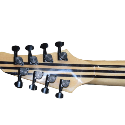 Custom Onyx Regius Transparent Amber Burst 8 String Guitar - Image 11