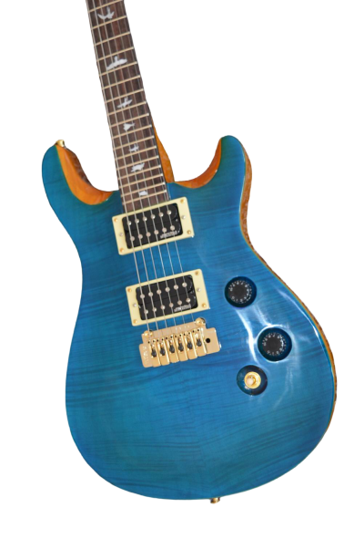 Custom Monarch Flamed Maple Veneer Top SE Whale Blue Electric Guitar