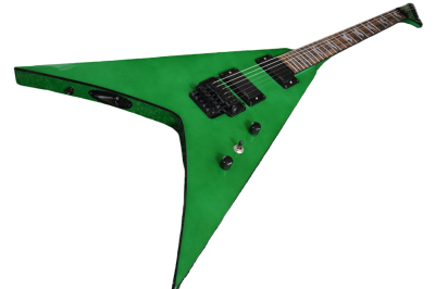 Custom Obsidian Flying V Alexi Laiho Tremolo Green Guitar - Image 8