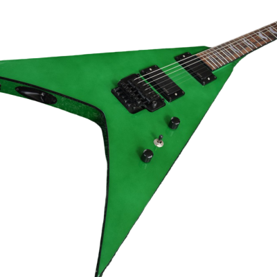 Custom Obsidian Flying V Alexi Laiho Tremolo Green Guitar - Image 8