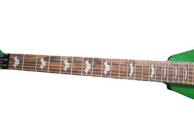 Custom Obsidian Flying V Alexi Laiho Tremolo Green Guitar - Image 9