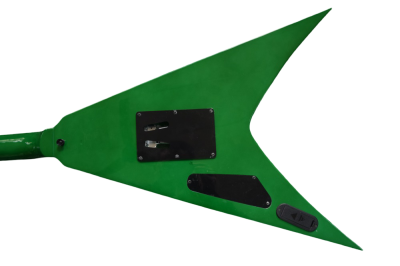 Custom Obsidian Flying V Alexi Laiho Tremolo Green Guitar - Image 12