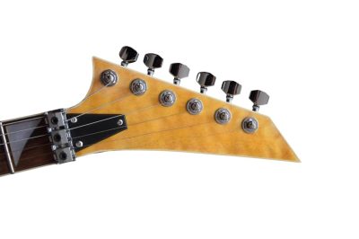 Custom Race Soloist Amber Burst Quilted Maple Veneer Top Guitar Floyd Rose Tremolo - Image 8