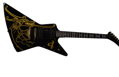 Custom Crown Olavi Explorer Vikings Black Electric Guitar - Image 11