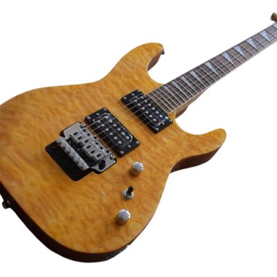 Custom Race Dinky DK2 Amber Burst Quilted Maple Veneer Top Guitar - Image 9