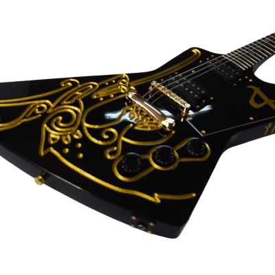 Custom Crown Olavi Explorer Vikings Black Electric Guitar - Image 8