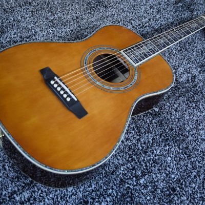 Custom Vertex D45 000 Solid Spruce Top Acoustic Electric Guitar - Image 9