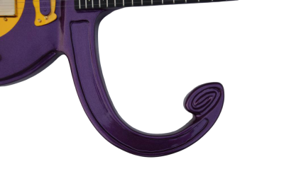 Custom Ember Prince Love Symbol Fretboard Purple Tremolo 6 String Electric Guitar - Image 4