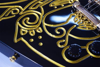 Custom Crown Olavi Explorer Vikings Black Electric Guitar - Image 2