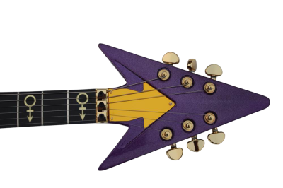 Custom Ember Prince Love Symbol Fretboard Purple Tremolo 6 String Electric Guitar - Image 5
