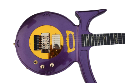 Custom Ember Prince Love Symbol Fretboard Purple Tremolo 6 String Electric Guitar - Image 6