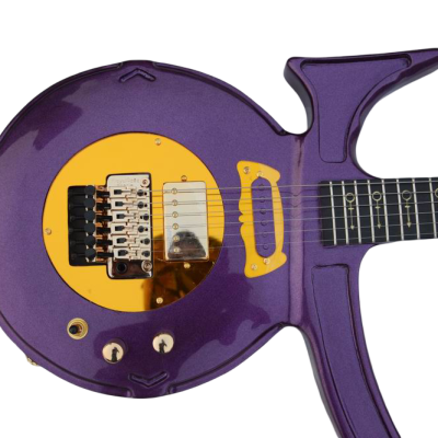 Custom Ember Prince Love Symbol Fretboard Purple Tremolo 6 String Electric Guitar - Image 6