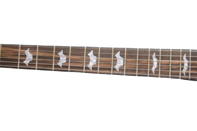 Custom Obsidian Flying V White Red Blood Splatter Gary Holt Mahogany Wood Guitar - Image 5