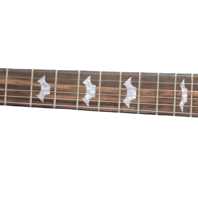 Custom Obsidian Flying V White Red Blood Splatter Gary Holt Mahogany Wood Guitar - Image 5