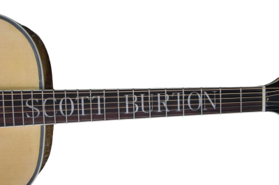 Custom Crown SJ200 Natural Studio Acoustic Personalized Fretboard Guitar Elvis Moustache Bridge - Image 6