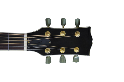 Custom Crown SJ200 Natural Studio Acoustic Personalized Fretboard Guitar Elvis Moustache Bridge - Image 7
