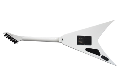 Custom Obsidian Flying V White Red Blood Splatter Gary Holt Mahogany Wood Guitar - Image 11