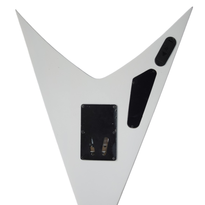 Custom Obsidian Flying V White Red Blood Splatter Gary Holt Mahogany Wood Guitar - Image 12