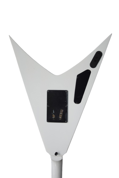Custom Obsidian Flying V White Red Blood Splatter Gary Holt Mahogany Wood Guitar - Image 12