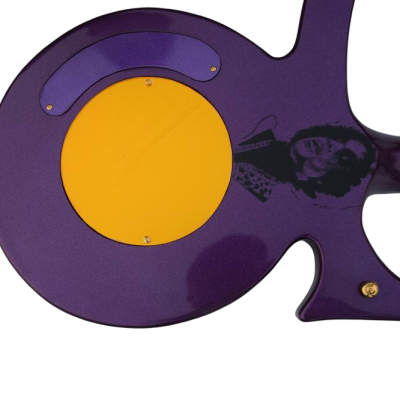 Custom Ember Prince Love Symbol Fretboard Purple Tremolo 6 String Electric Guitar - Image 14