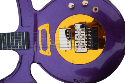 Custom Ember Prince Love Symbol Fretboard Purple Tremolo 6 String Electric Guitar - Image 15