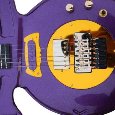 Custom Ember Prince Love Symbol Fretboard Purple Tremolo 6 String Electric Guitar - Image 15