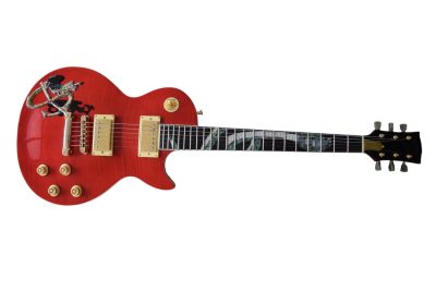 Custom Crown Translucent Red Flame Maple Top Snakepit Slash Guitar - Image 3