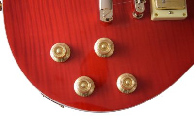 Custom Crown Translucent Red Flame Maple Top Snakepit Slash Guitar - Image 4
