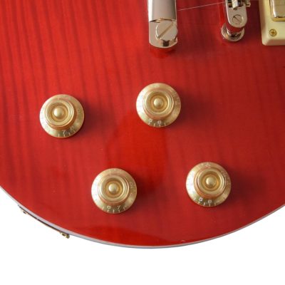 Custom Crown Translucent Red Flame Maple Top Snakepit Slash Guitar - Image 4