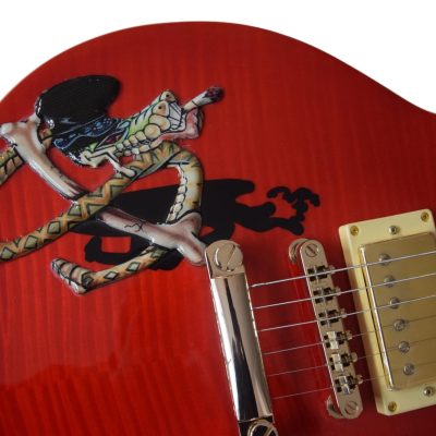 Custom Crown Translucent Red Flame Maple Top Snakepit Slash Guitar - Image 5