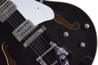 Custom Sovereign Bigsby G5120 Electromatic Hollow Body Fhole Jet Black Electric Guitar - Image 6