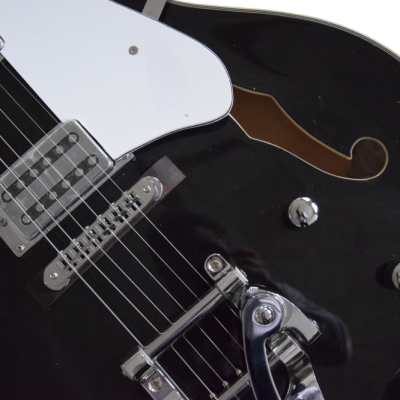 Custom Sovereign Bigsby G5120 Electromatic Hollow Body Fhole Jet Black Electric Guitar - Image 6